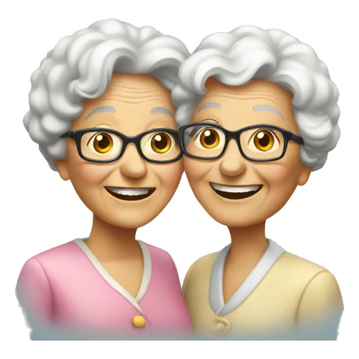 Two old ladies cheers  sticker