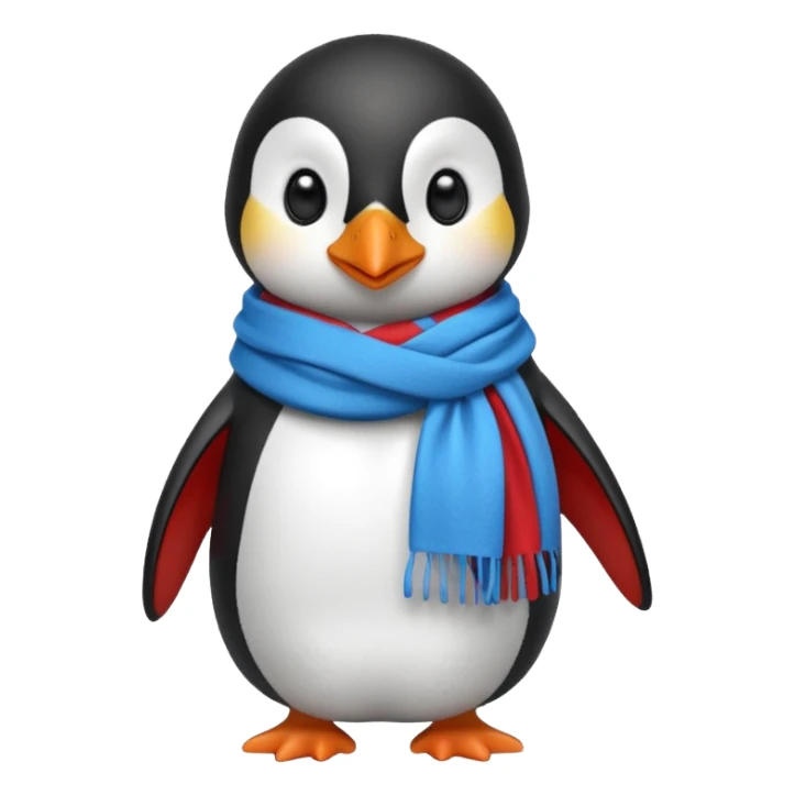 penguin with different scarf color  sticker