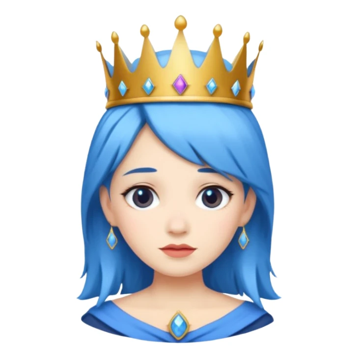blue haired old princess sticker