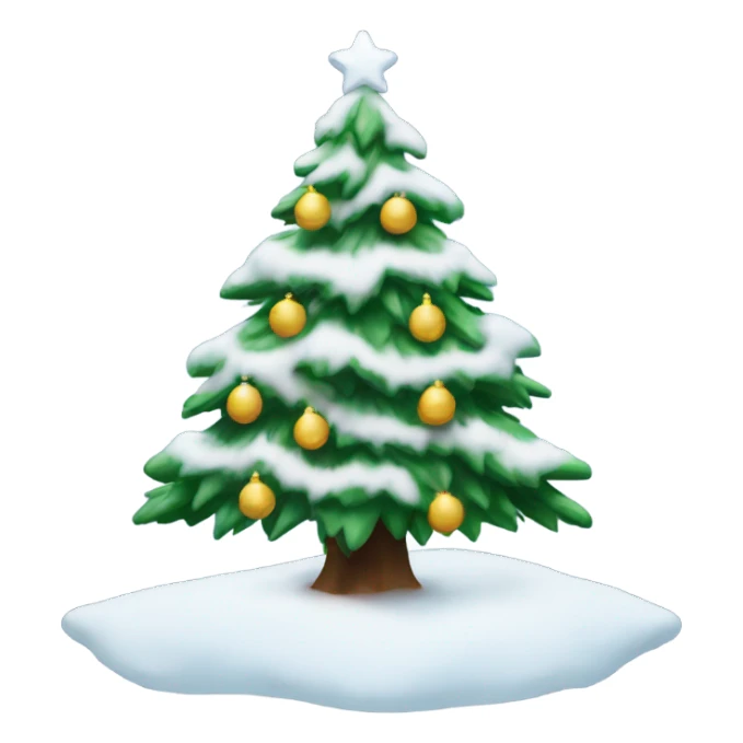 christmas tree with snow sticker