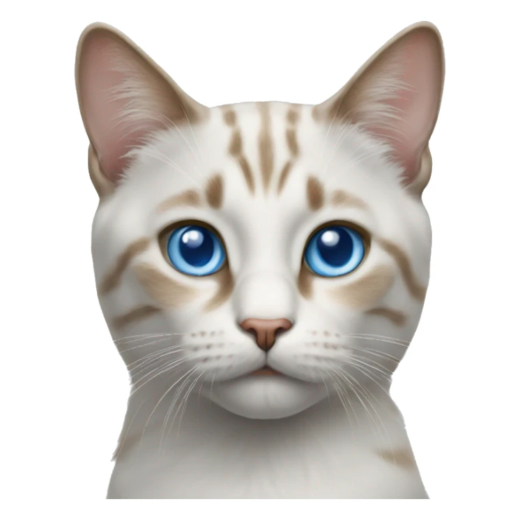 realistic cat on grey background blue eyes sticker