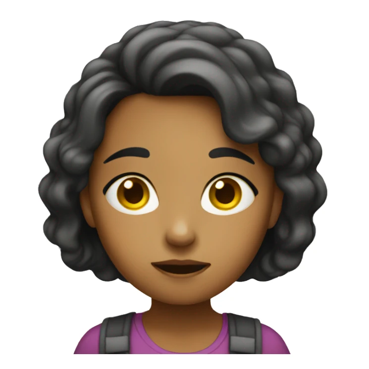 girl thinking sticker