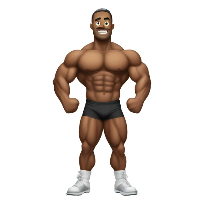 Bodybuilder flexing sticker