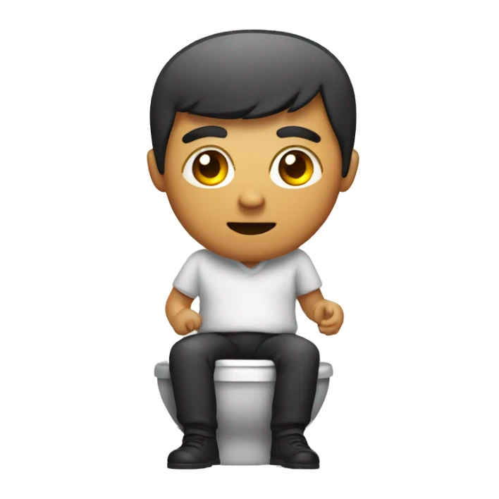 Man on toilet sticker