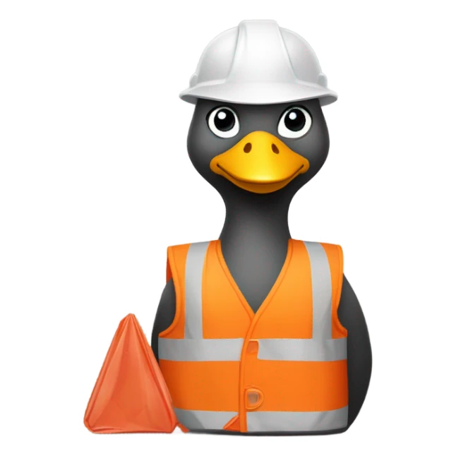 Goose dustbin man sticker