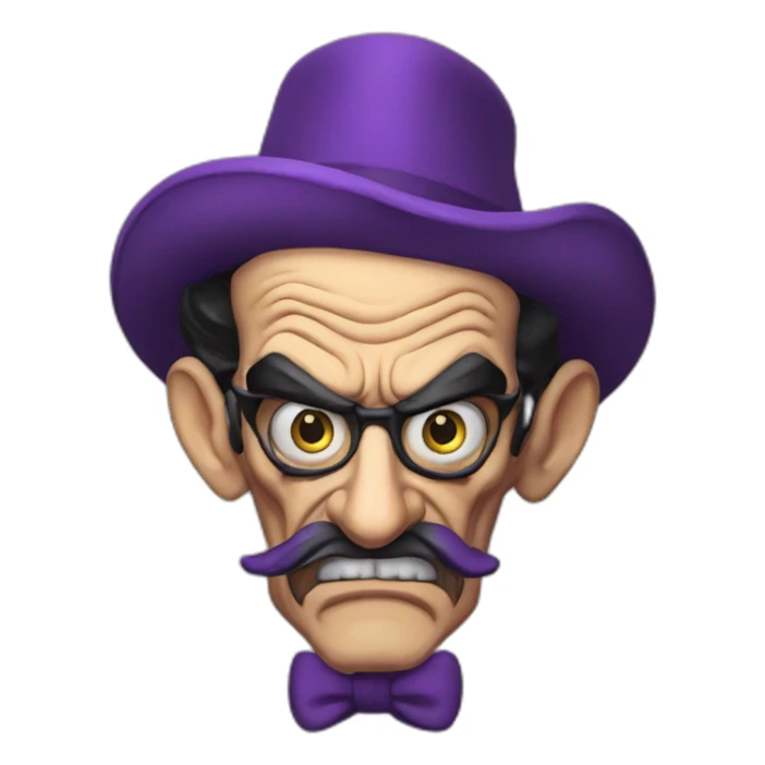 Salvador Dali angry waluigi sticker