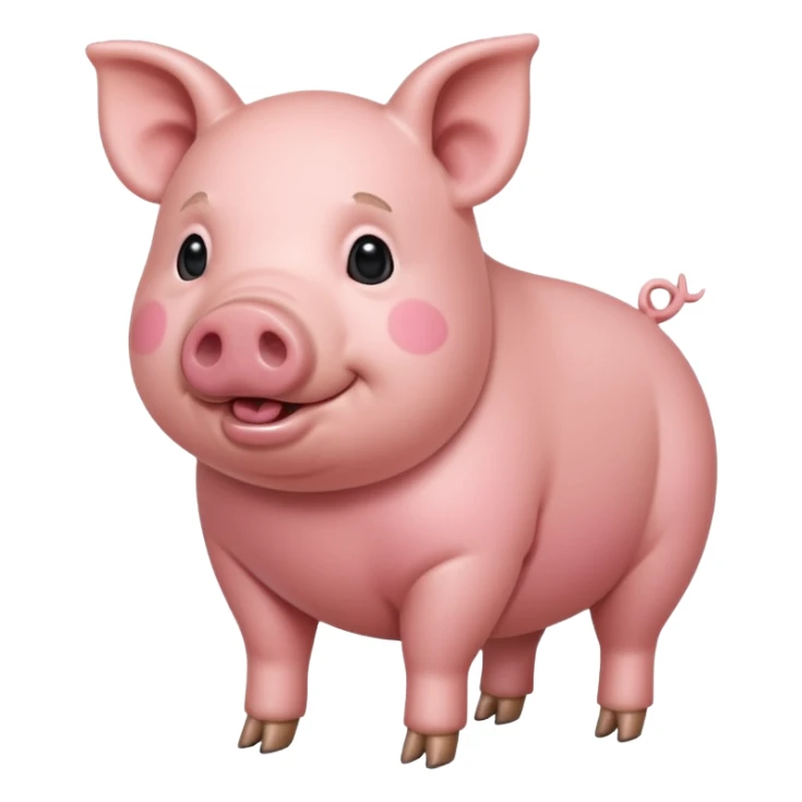 High resolution of  full body A pig sticker