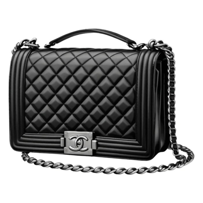 chanel black le boy bag sticker