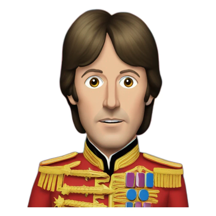 Paul McCartney head sgt pepper era sticker
