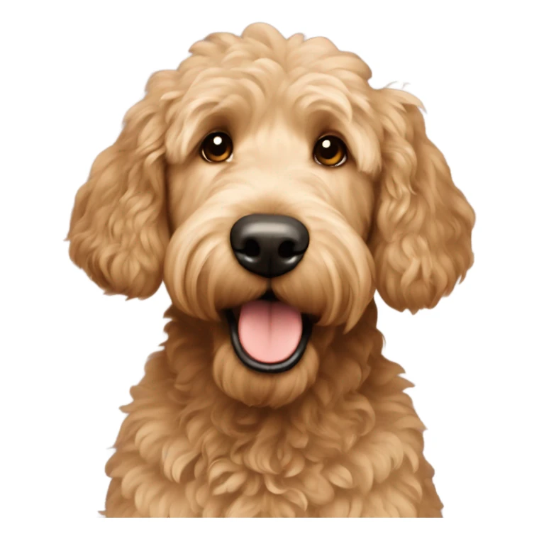 Light brown golden doodle sticker