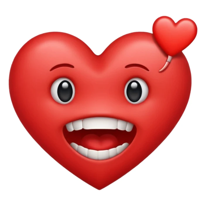 Jaw drop love emoji sticker
