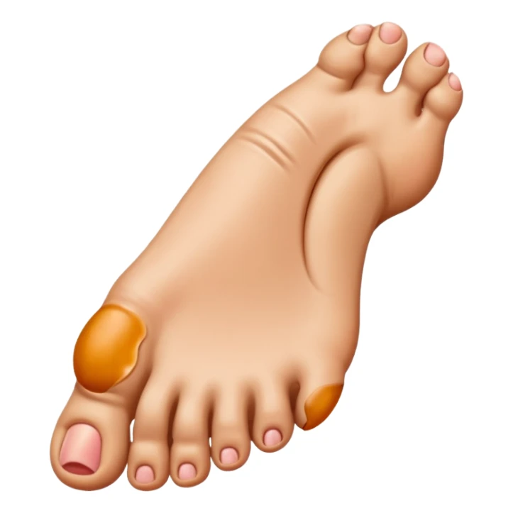 missing toe of a foot sticker