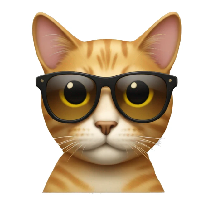 Cat with sunglasses sticker