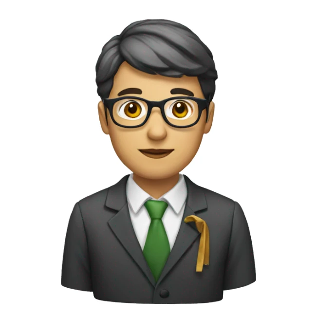 Teacher with glasses and stick sticker