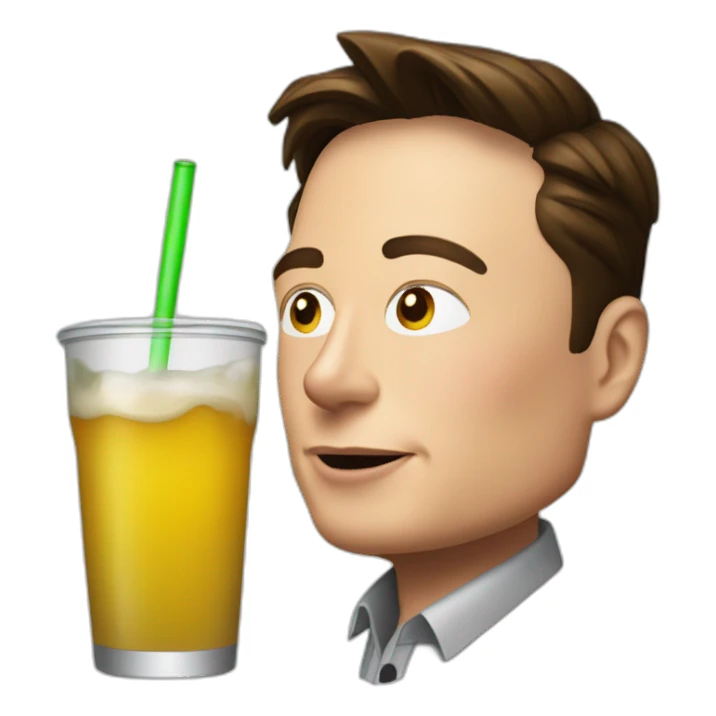 Elon musk drink adboca sticker