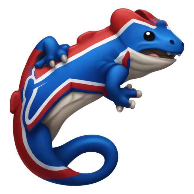 Salamander with buffalo bills jersey sticker