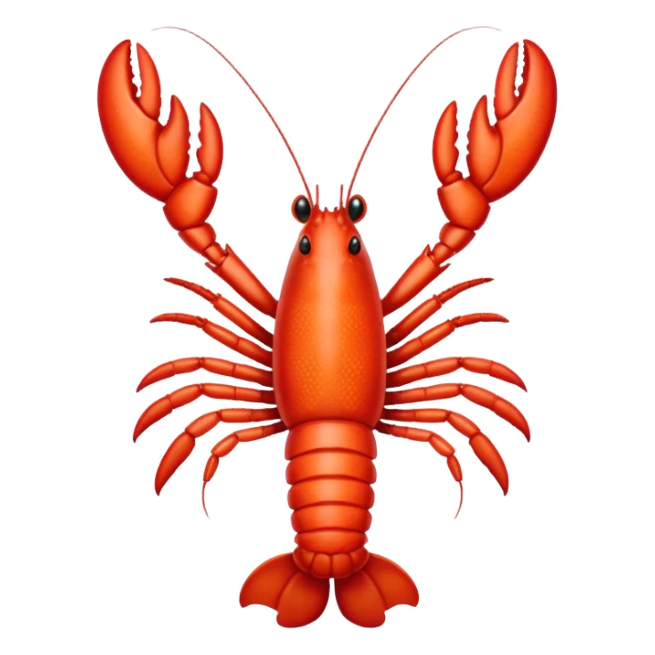 White white lobster  sticker