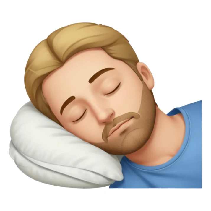 man sleeping sticker