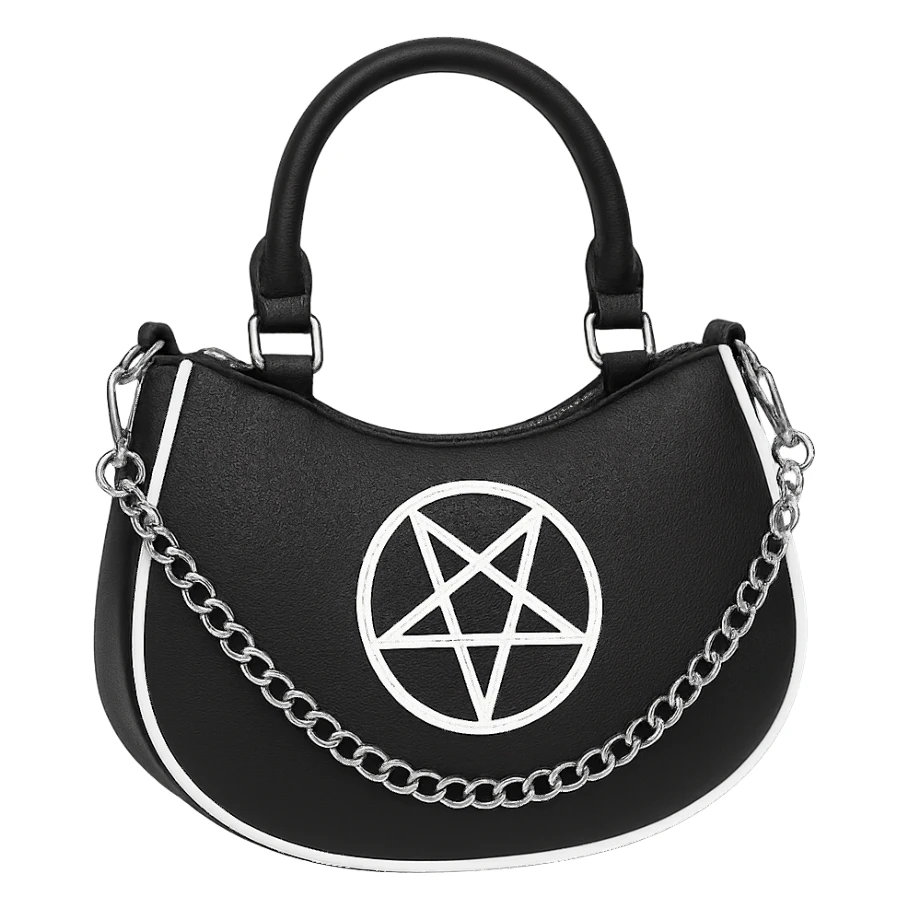 Back white goth purse without background explore sticker