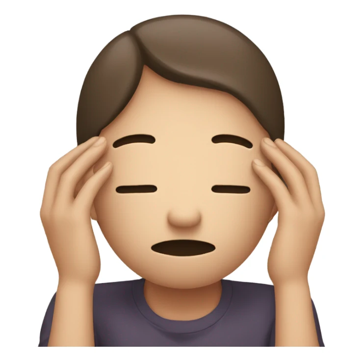 Covering face with hands blushing sticker