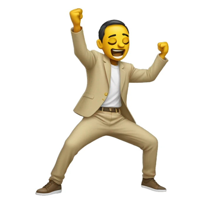 emoji haciendo dab sticker