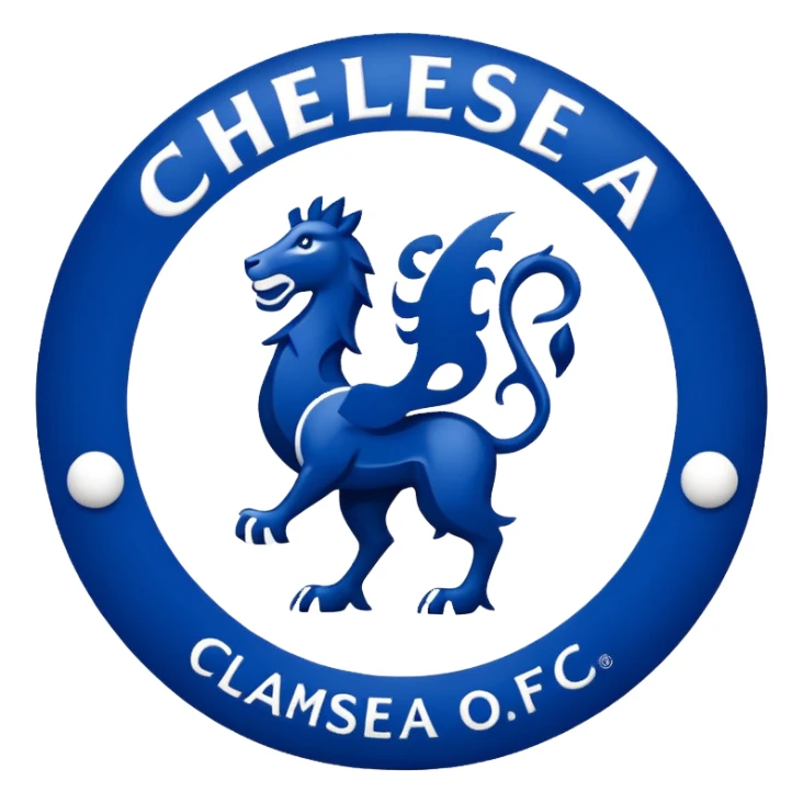 Chelsea FC logo with bold colors sticker