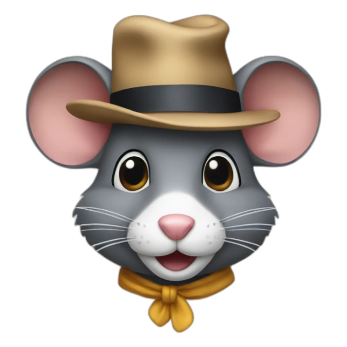 A mouse withh fedora sticker