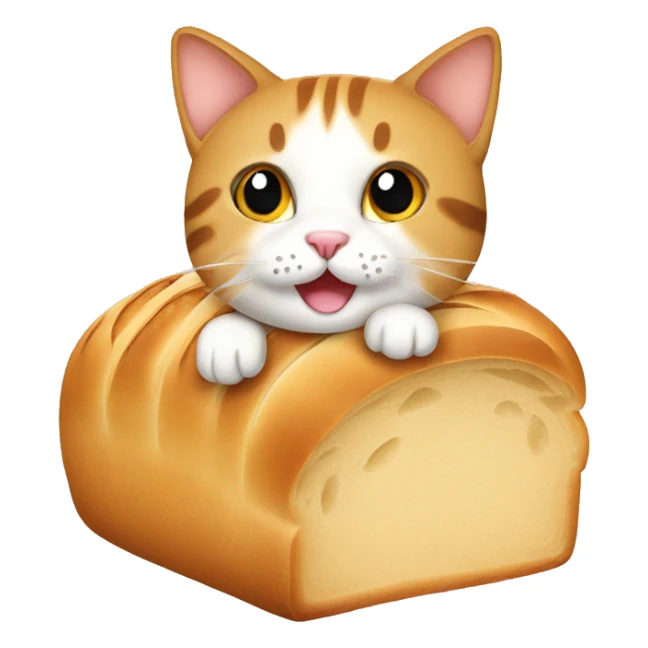 bread with cat sticker