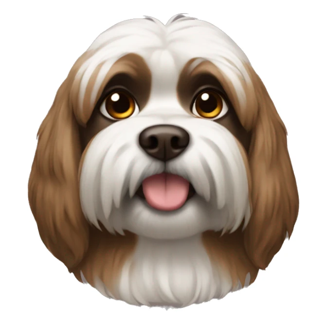 brown shitzu sticker