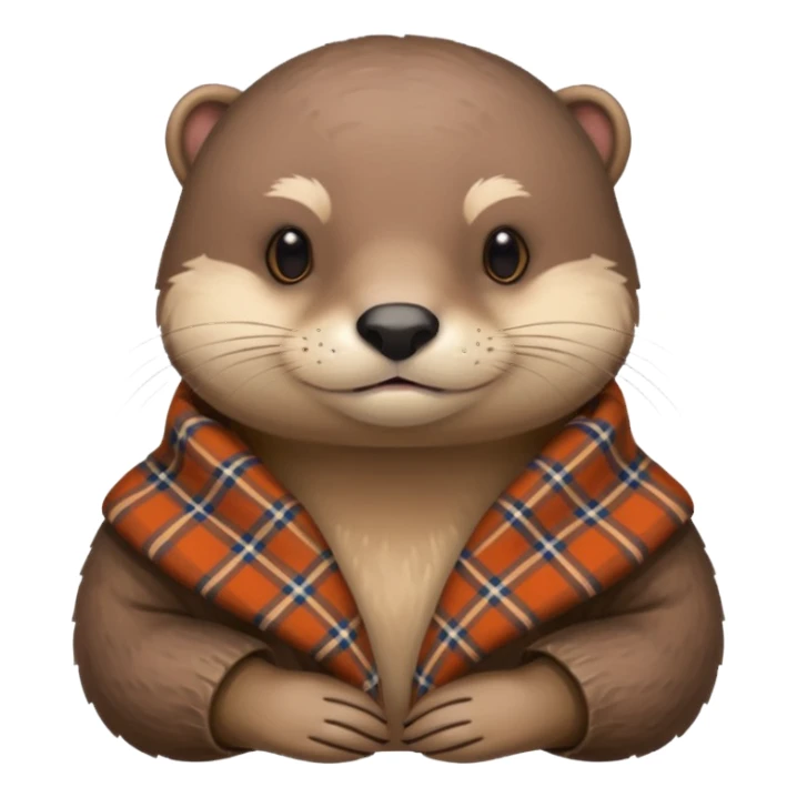 Loutre avec un plaid  sticker