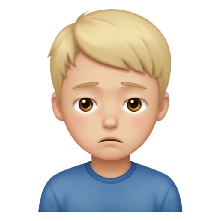 Ashamed emoji boy sticker