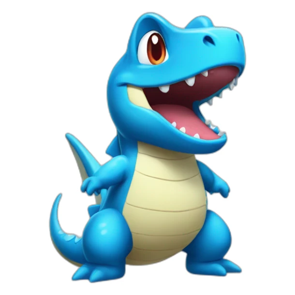 Totodile Looking goofy sticker