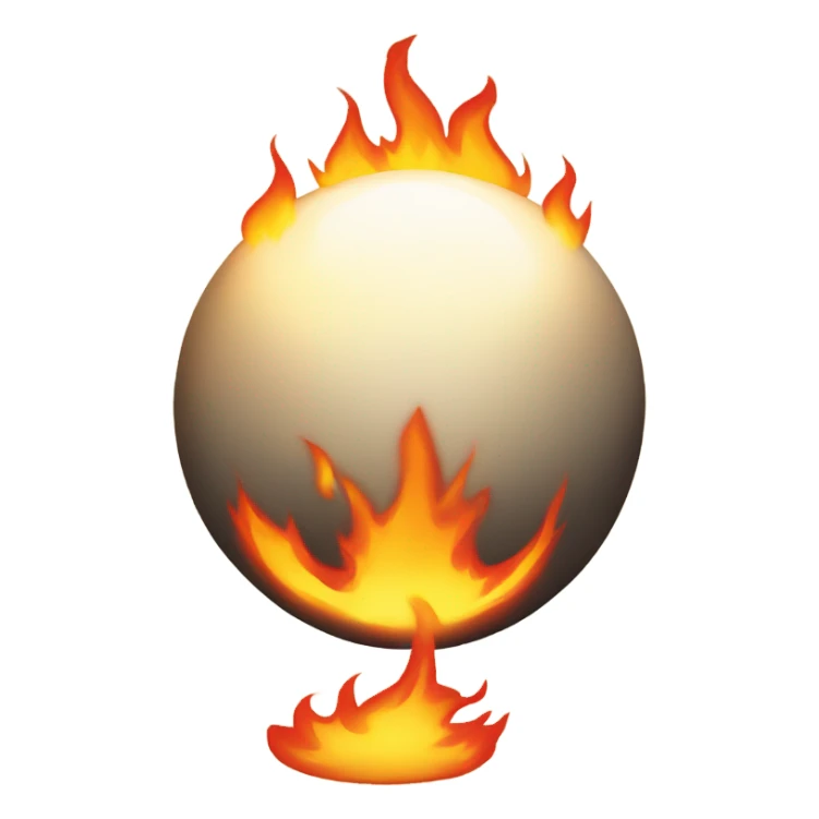 fortune telling ball in fire sticker