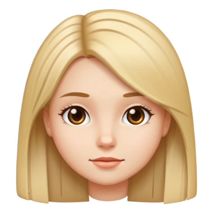 Una chica con pelo lacio sticker