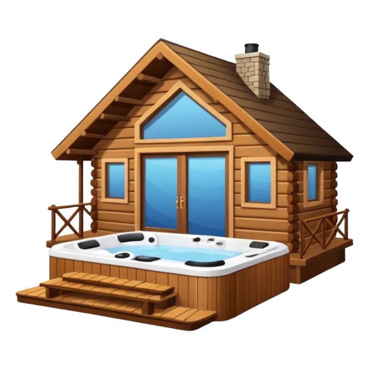 Luxury cabin with jacuzzi sticker