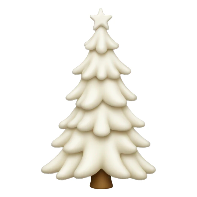 ivory christmas tree sticker