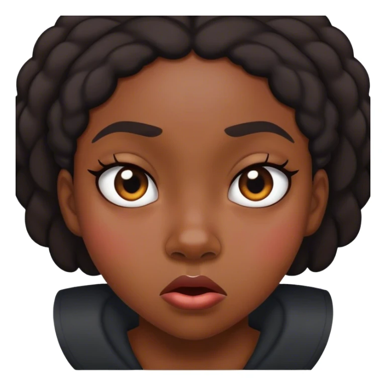 Irritated black girl sticker