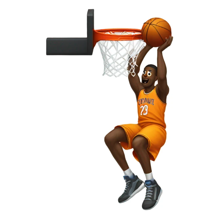 A black man dunking a basketball  sticker