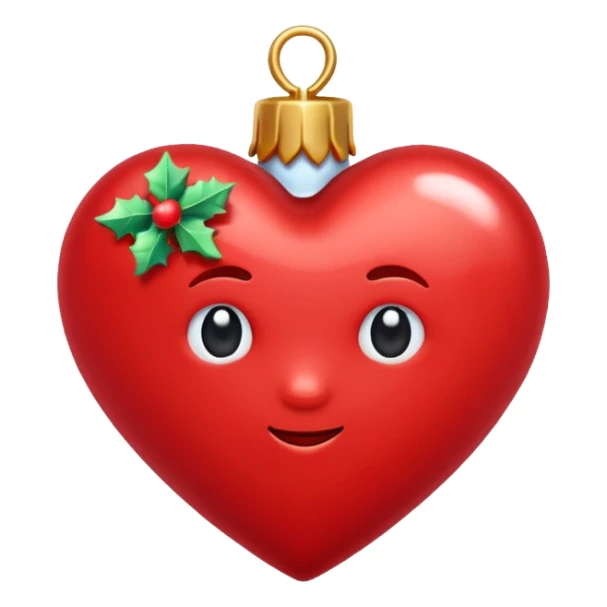 Heart cute xmas sticker
