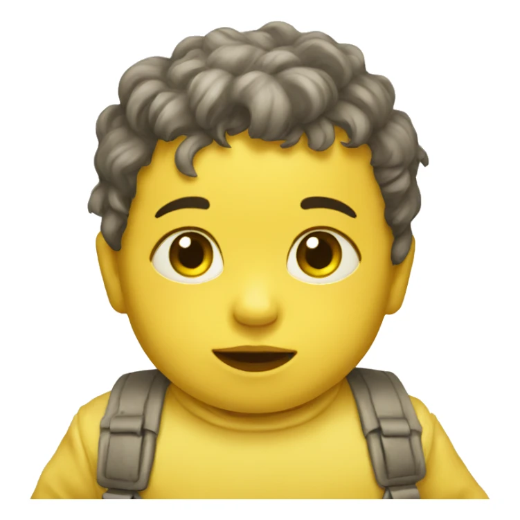 Yellow baby with quaff sticker