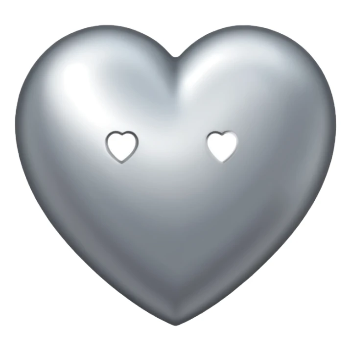 Silver heart sticker