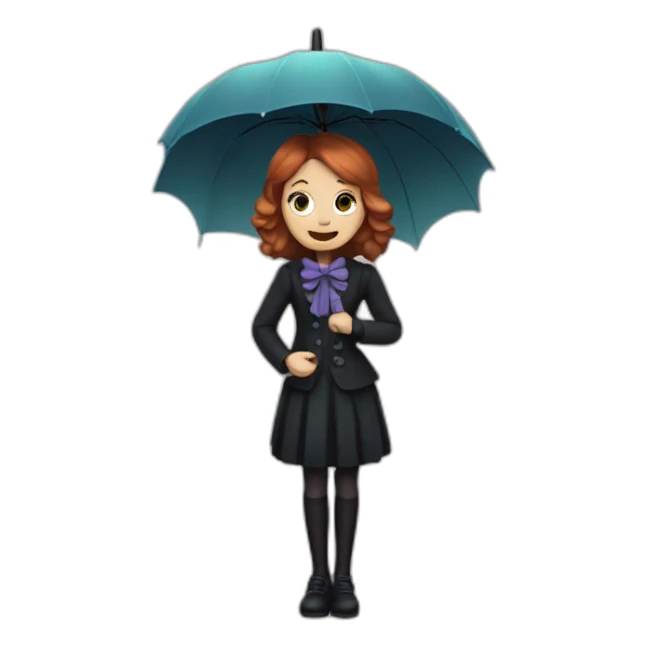 Umbrella girl haunted mansion sticker