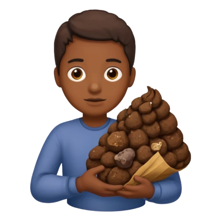 Poop and a human sticker