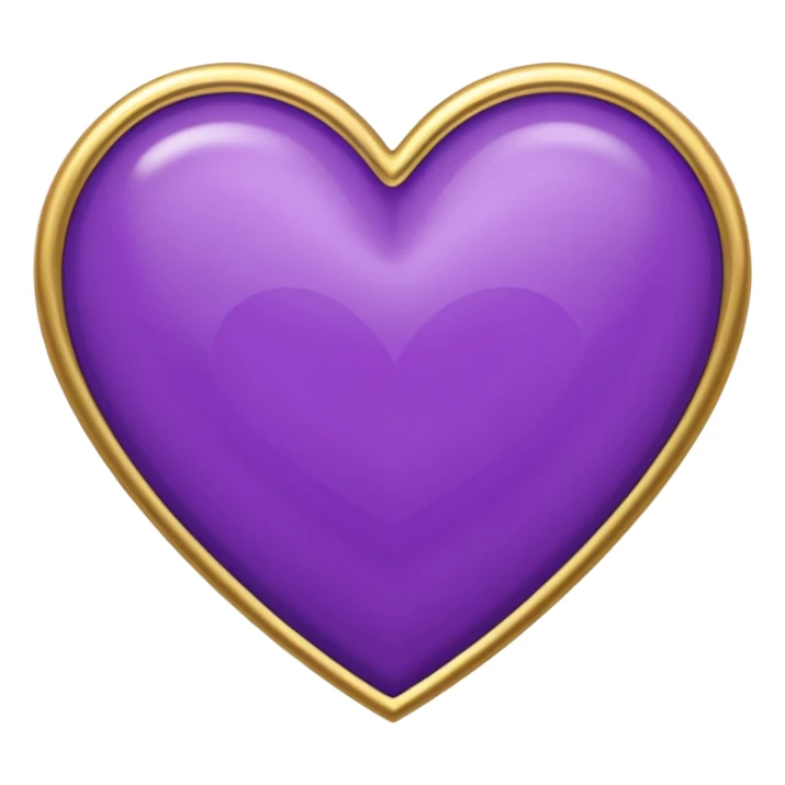 purple heart with a zigzag border sticker