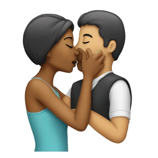 Two people kissing sticker