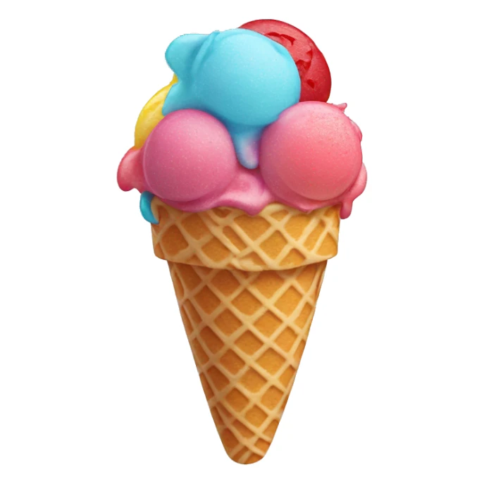 Tall ice cream with gummy bears sticker