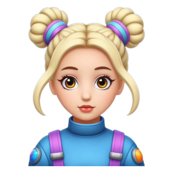 Space buns sticker