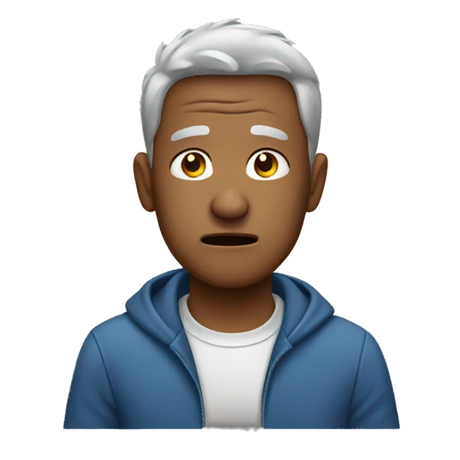 Distressed man sticker