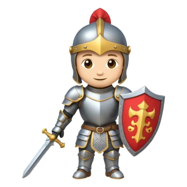knight, no sword, chibi full body sticker