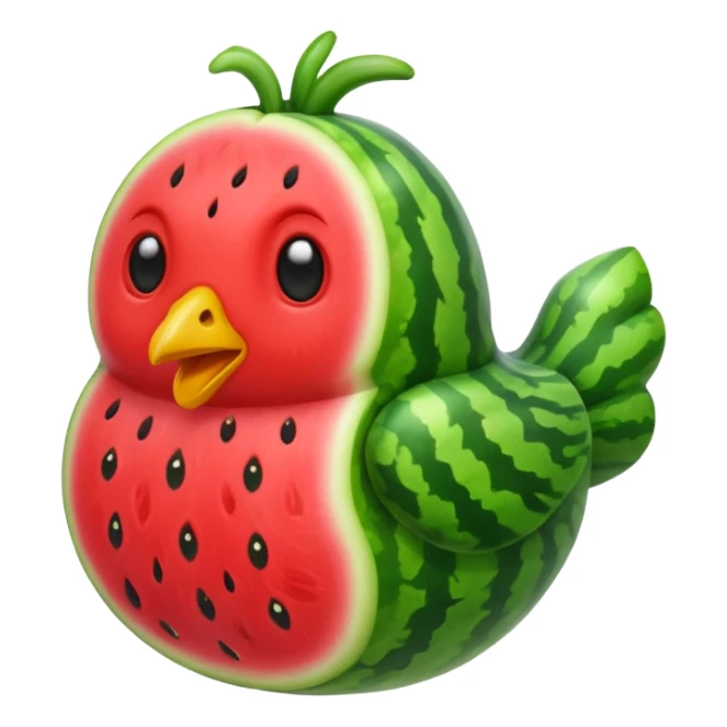 A watermelon Ghost chicken sticker